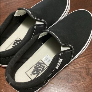 Vans Black Canvas Slip-Ons